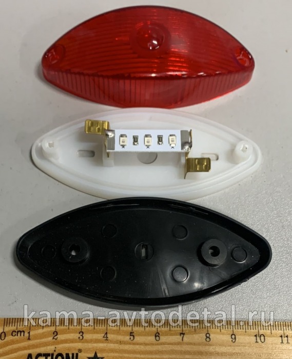 фонарь габаритный боковой ГФ-2 К-04 красный (светодиодный) ГФ2кд