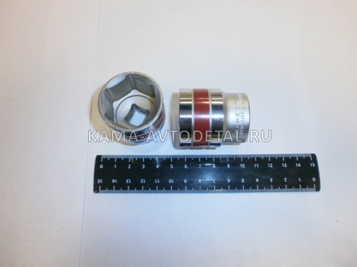 ключ-головка торцевая х30 мм, 6-гранная, CrV, под квадрат 1/2", хром// (13130/54530) 13130