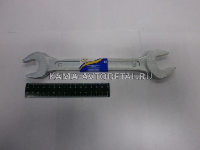 ключ рожковый 27х30 мм., цинк (КЗСМИ)// РОССИЯ (14382/7542730) 14382