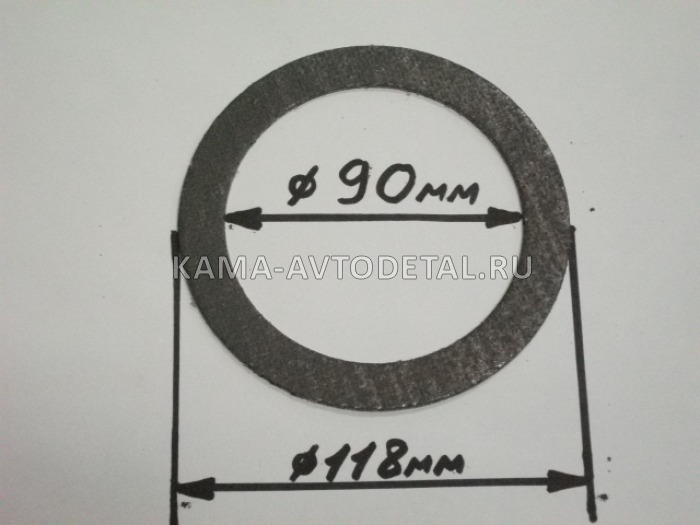 прокладка глушителя круглая 90х118 (метасбест) метрукав турбо ЕВРО 54115-1203023 54115-1203023