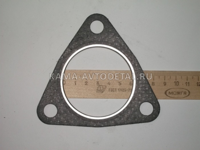 прокладка глушителя МАЗ (приемной трубы, Д60мм) 500-1203002 (металоазбест с кольцом, треугольная, малая) 500-1203002