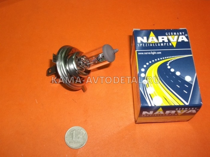 лампа фарная Н4 24х75х70 галоген (NARVA-оригинал) 48892 