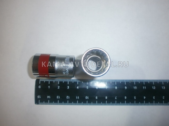 ключ-головка торцевая х17 мм, 12-гранная, CrV, под квадрат 1/2", хром// 354917 13690