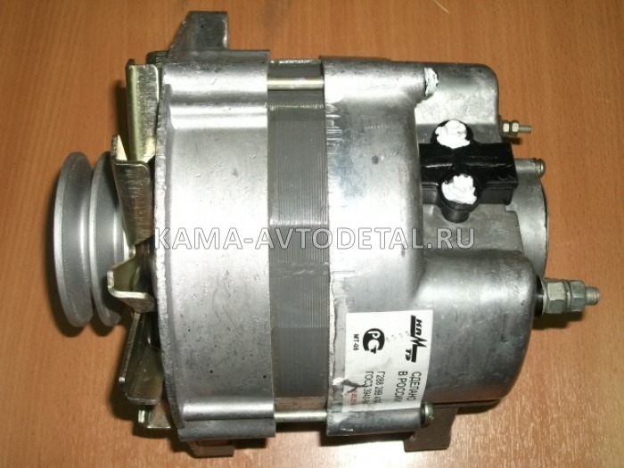 генератор Г-288 28V-47А (без реле зарядки, клиновой ремень). "КАМТЭ" (740.3701008-30) 740.3701008-30