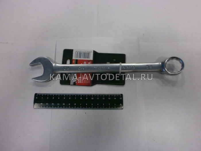 ключ комбинированный, х24 мм., CrV, матовый хром// MATRIX (15119/75524) 15119/75524