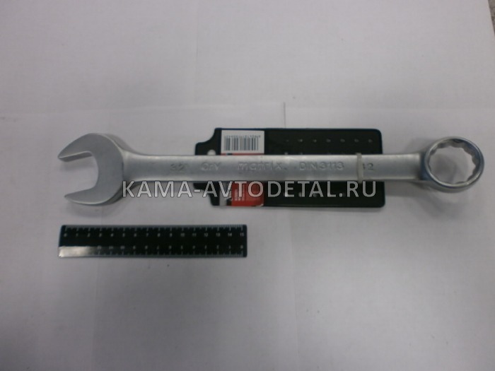 ключ комбинированный, х32 мм., CrV, матовый хром// MATRIX (15121/75532) 15121