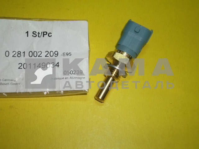 датчик температуры ЕВРО-3 "BOSCH" 0 281 002 209 (температуры двигателя/топлива) КамАЗ Е3;4. (БОШ 0281002209) 45104111101190