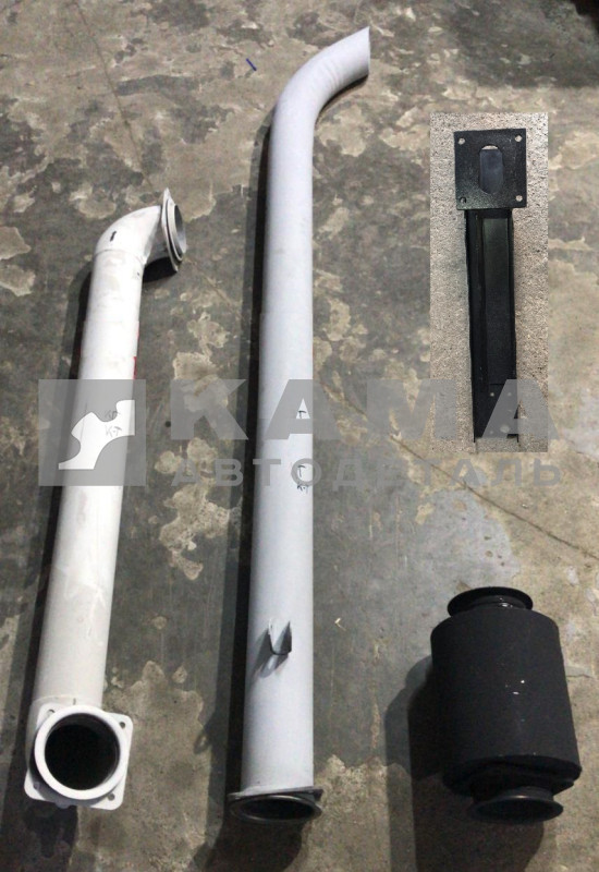 труба глушителя -"верхний выхлоп" к-т на а/м КамАЗ 43118 (ЗАПАСКА ЗА КАБИНОЙ)