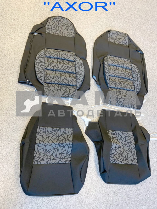 чехол сиденья ЕВРО "КАМА AXOR" к-т из 2-ух (цельный с подголовником) анатомия