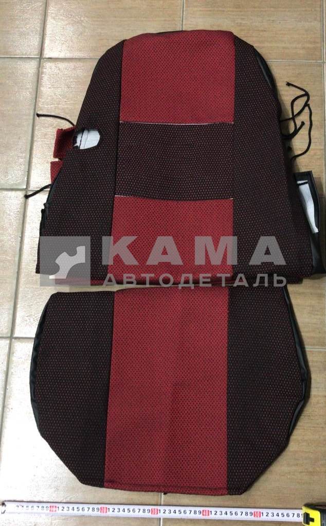 чехол сиденья ЕВРО (надпись любая) к-т из 2-ух (с цельным подголовником, под ремень)