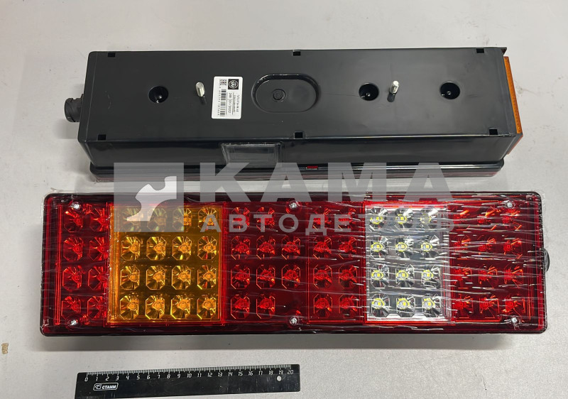 фонарь задний МАЗ РАЗЪЕМ на КОРПусе БОКОВОЙ лев. С подсветкой диодный (ЭКОНОМ) 7472.3716-08