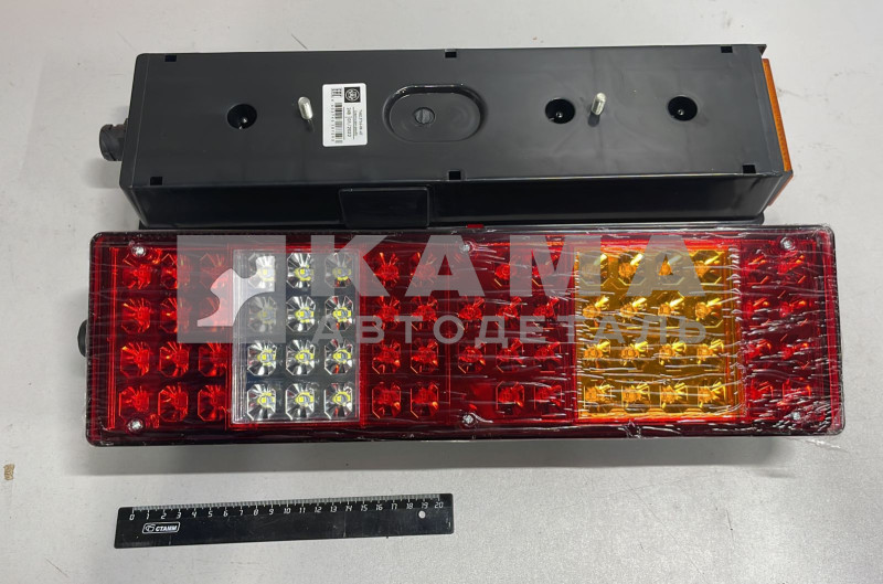 фонарь задний МАЗ РАЗЪЕМ на КОРПусе БОКОВОЙ прав. БЕЗ подсв диодный (ЭКОНОМ) 7462.3716-08