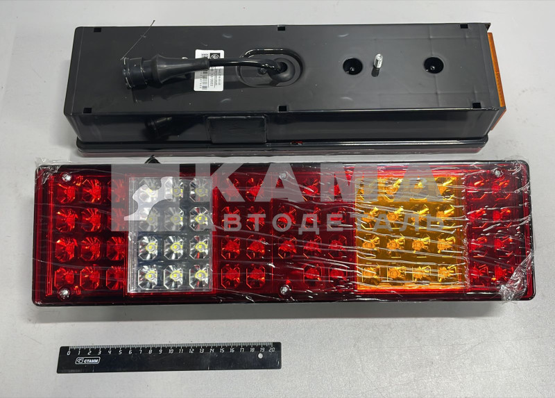 фонарь задний МАЗ С ПРОВОДОМ, бок. габарит, прав. БЕЗ подсв. диодный (ЭКОНОМ) 7442.3716-10