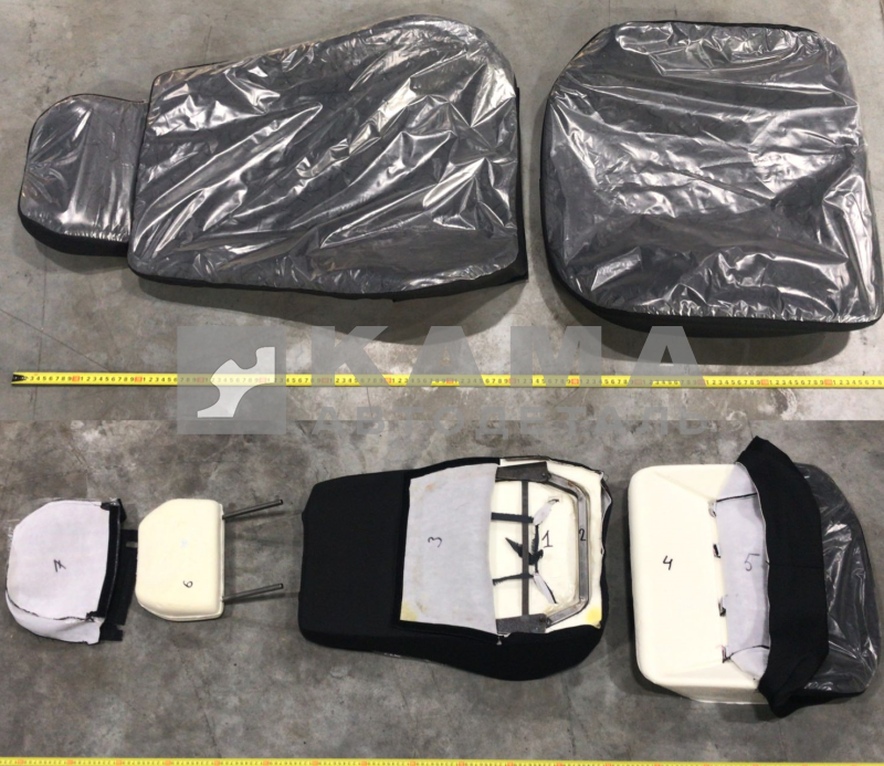 подушка сиденья СЕДЛО+СПИНКА ЕВРО (подушки + чехлы, из 7-ми)