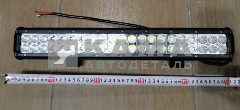 противотуманка СВЕТОДИОД. 42 LED D-126 (метал. двухрядная, белая) L-505 мм.