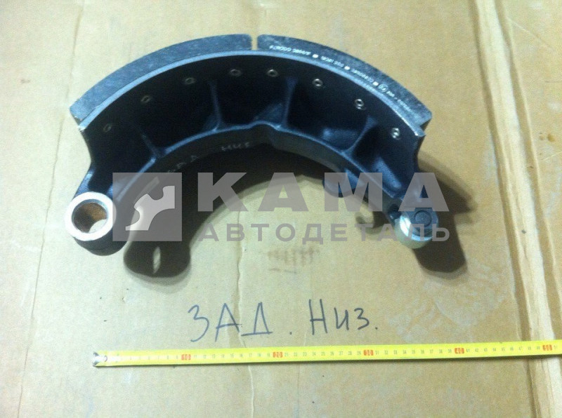 колодка тормозная МАДАРА ЗАДНЯЯ Нижняя 340-006-7456 (Оригинал) "С КРЮЧКОМ"
