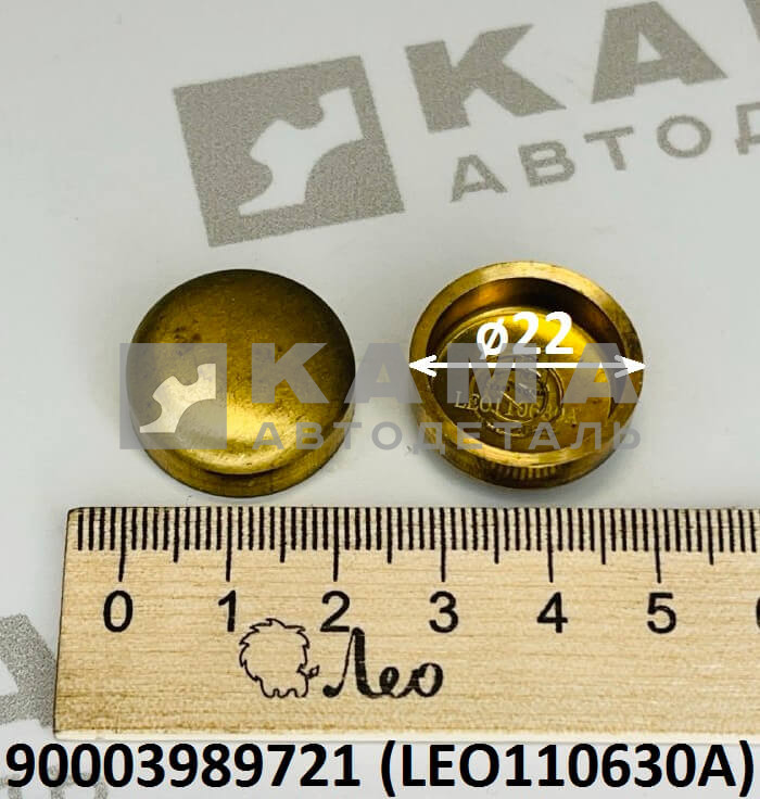 заглушка блока цилиндров (D=22) Weichai (Вичай) WP10/WD615 Shacman(Шакман)/Howo(Хово) LEO110630A (90003989721)