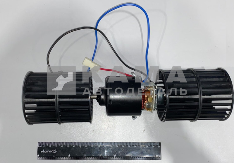 мотор отопителя 24В,90Вт (с двумя длинн. валами + 2 крыльчатки) 681.3780 (маз) эконом