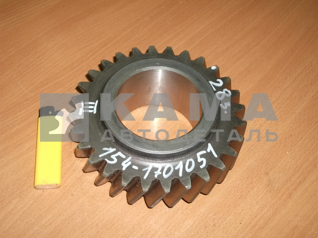 шестерня КПП пром.вала 3-й передачи 154.1701051 (28з.,без шпонки)