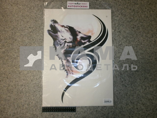 наклейка "ВОЛК-TATOO" к-т из 2-ух на 2 стороны (50х35 см)