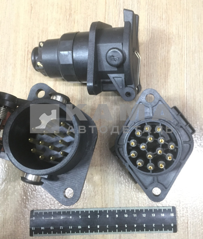 электроразьем РОЗЕТКА ЕВРО-"мама" 15 конт. "ЭКОНОМ" (JC-158-1)