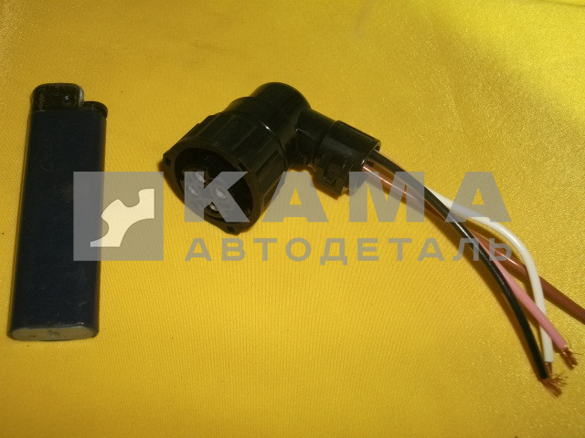 разъем электропроводки ЕВРО-3 4 клемм Угловой (закручивающийся, "ГАЙКА" с проводами)АХ-5231