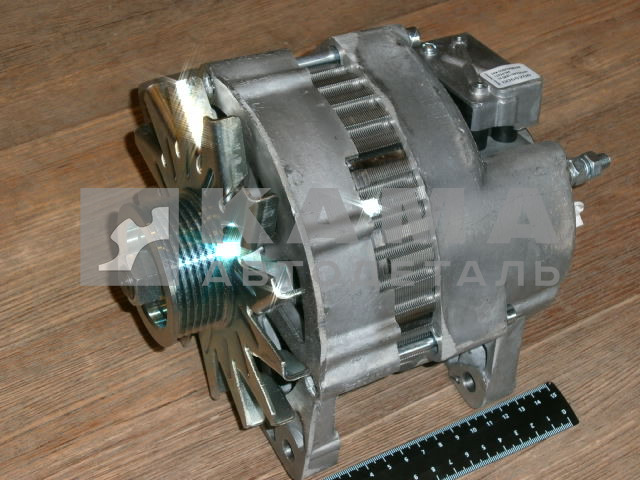 генератор 3142.3771 "большой" 28V-90А.(6-ти руч.шкив, алюмин.) "ПРАМОELTRA" (аналог 4001.3771; 3122.3771; 6582.3701) (53205-3701900)