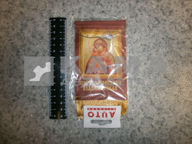 вымпел "ПРЕСВЯТАЯ БОГОРОДИЦА ВЛАДИМИРСКАЯ" (8х12 см) бахрома