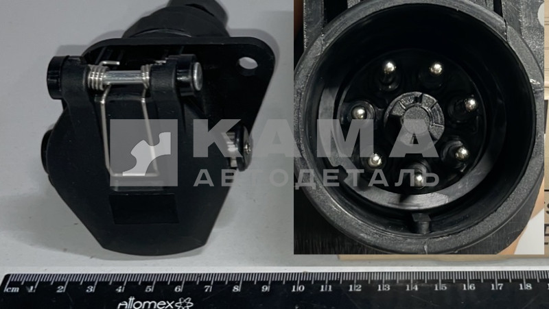 электроразьем РОЗЕТКА ЕВРО-"мама" 7 конт. (158-7)