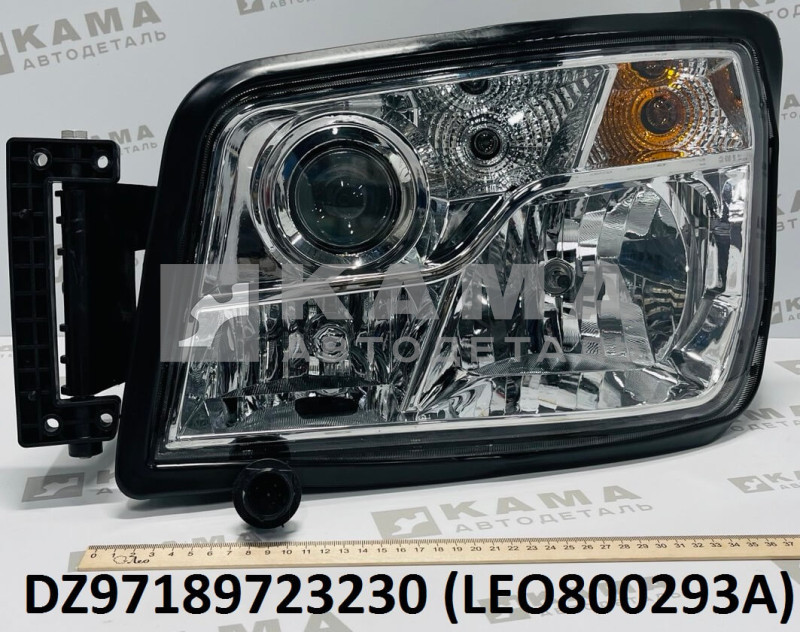 фара (блок-фара) левая в сборе Shacman(Шакман) X3000 (электрический корректор) LEO800293A (DZ97189723230)