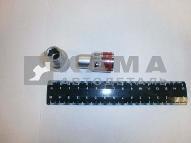 ключ-головка торцевая х10 мм, 6-гранная, CrV, под квадрат 1/2", (13110)