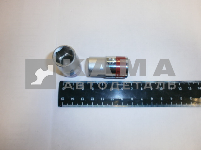 ключ-головка торцевая х14 мм, 6-гранная, CrV, под квадрат 1/2", хром// (13114/54514)