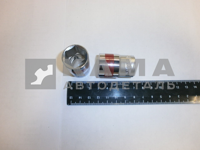 ключ-головка торцевая х19 мм, 6-гранная, CrV, под квадрат 1/2", хром// (13119/54519)