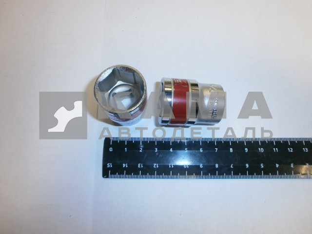 ключ-головка торцевая х22 мм, 6-гранная, CrV, под квадрат 1/2", (13122)