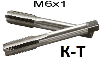 метчик ручной М6 х 1,0 мм.// СИБРТЕХ (комплект 2 шт.) 27073