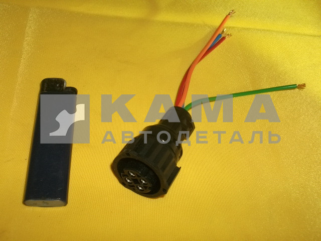 разъем электропроводки ЕВРО-3 4 клемм Прямой (закручивающийся, "ГАЙКА" с проводами)АХ-522