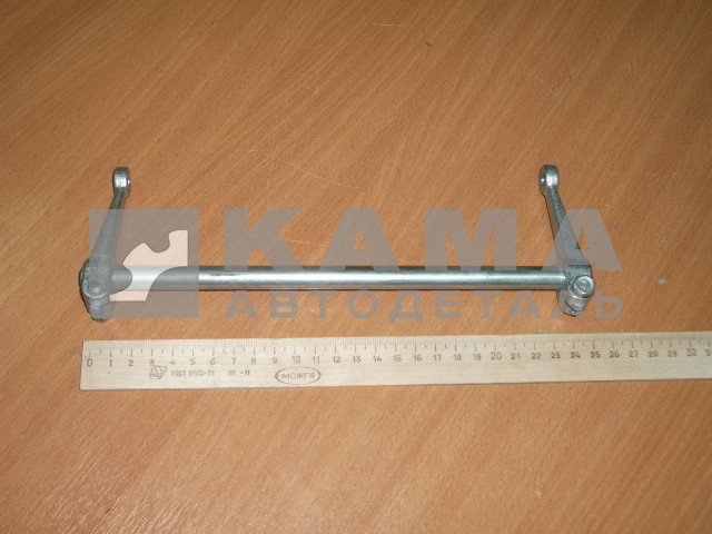 вал тяги газа ЕВРО (короткий, 25см) с рычагами в сборе (на кронштейн) 740.1108045-10