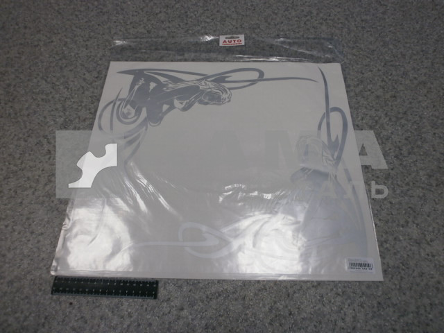 наклейка "ДЕВУШКА" №3 к-т из 2-ух на 2 стороны (45х45 см) цвет серебристый, на форточки