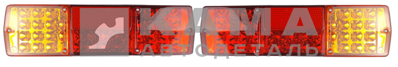 фонарь задний КамАЗ СветоДиодный (к-т правый + левый) 24V (354.3716/355.3716)