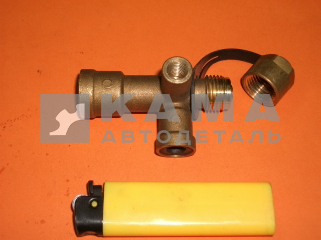 клапан контрольного вывода/экстренного растормаж"ФИТИНГ" 9604 12-8-M16X1,5-M8 /16.3515510(тройник подкачки бронза)