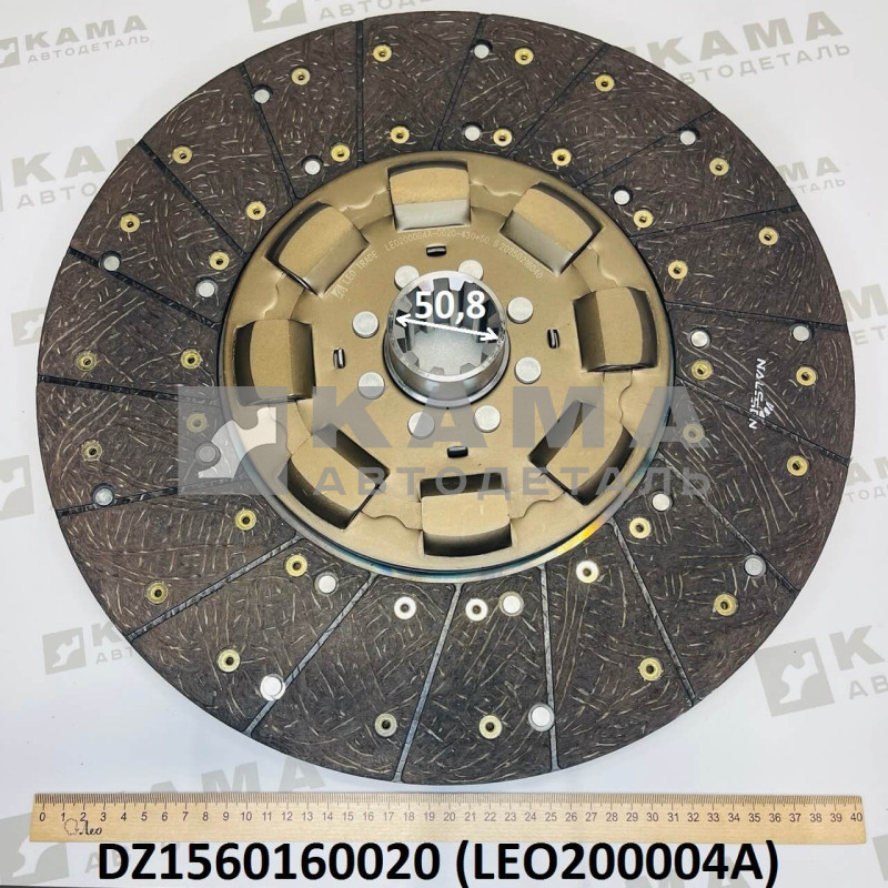 диск сцепления ведомый D=430 (d=50,8x41,5; Z=10) Shacman(Шакман) X3000, F3000/Howo(Хово)/Faw(Фав) LEO200004A (DZ1560160020, 612600170059, DZ91189160210)