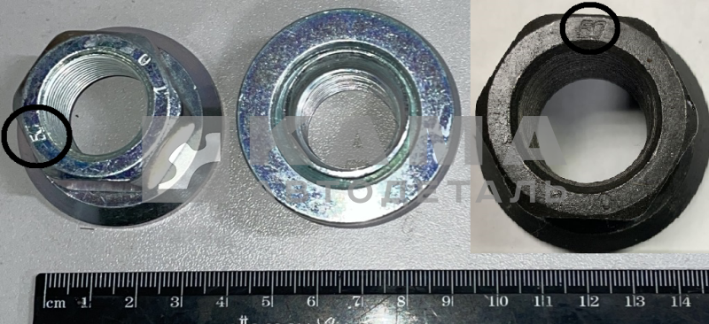 гайка колеса ЕВРО М22х1,5 хим.фос./оцинк. ЗАВОД 5425-3101040 (356-7519400-009)