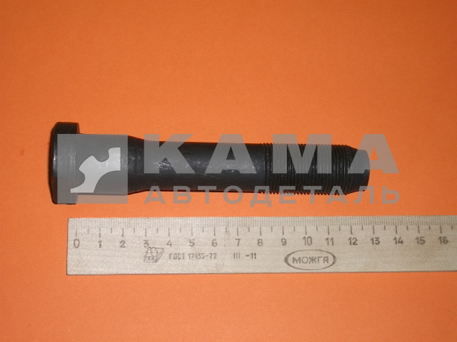 шпилька (болт) колеса М22х125 Черная БЕЗ шлицов (ЕВРО МАЗ/НЕФАЗ) 356-7199150-009