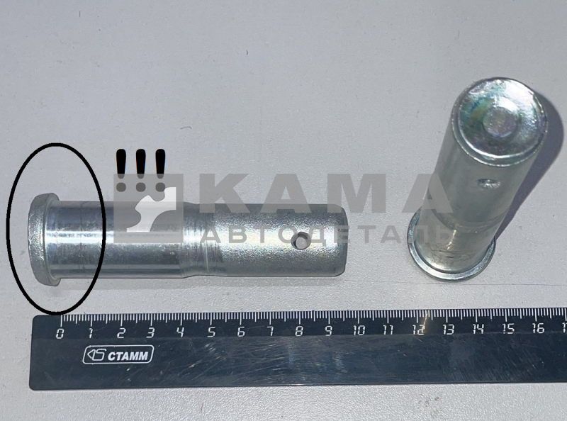 палец кронштейна (подвески) гидроцилидра (Д24/25х100) 6520-5003115 (ШЛЯПка)*