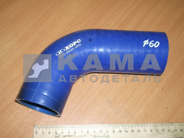патрубок радиатора 010 - 65115 СИЛИКОН (угловой Д60, верхний) 65115-1303010 (РТИ)
