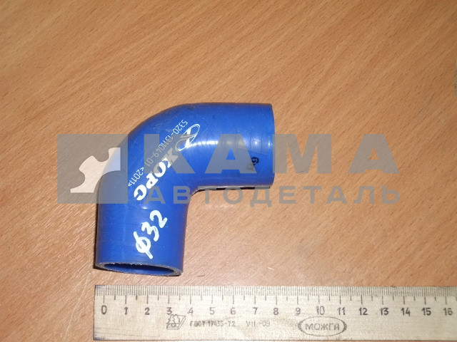 патрубок расширительного бочка СИЛИКОН "ХОРС" (Д32, угловой малый) 5320-1311049-01 (РТИ)