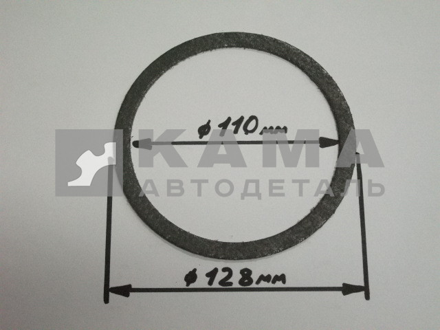 прокладка глушителя круглая 110х128 (металлоасбест) 7403.1118178