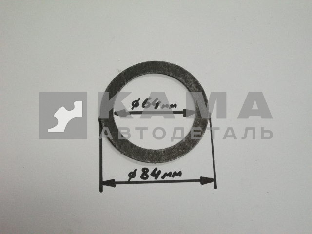 прокладка глушителя круглая 64х84 (металлоасбест) приемной трубы (863420)