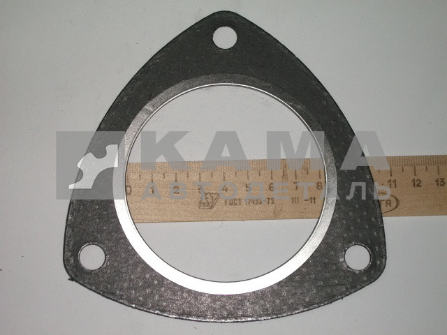 прокладка глушителя МАЗ (резонатора, Д85мм) 500-1203000 (металоазбестовая с кольцом, треугольная-большая)