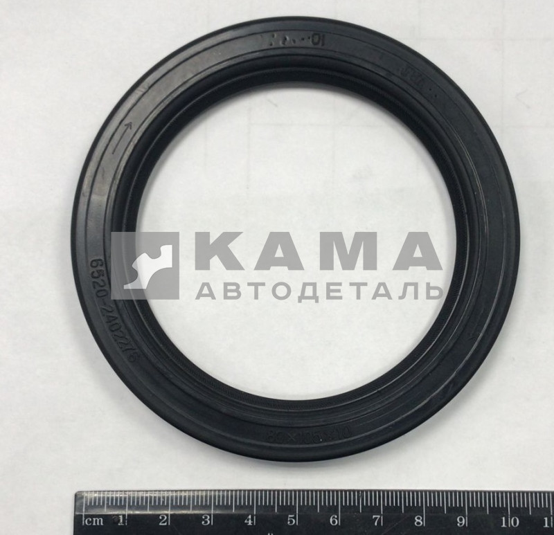сальник 80х105х11 (фтор) 6520-2402276 хвостовика ЕВРО ("по часовой" 1-борт)